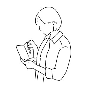 毛髪を申込書に貼り付けて返送するイメージ